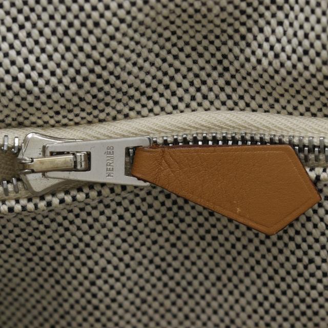HERMES エルメス ニューフールトゥMM トートバッグ キャンバス グレー ハンドバッグ_9