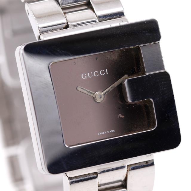 GUCCI グッチ G真四角 3600J SS 石英 アナログ書きあらわす 赤銅色文字記号盤 ウオッチ レディース