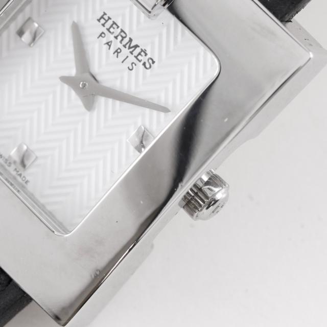 HERMES エルメス ベルトウォッチ BE1.110 SS クオーツ アナログ表示 白 