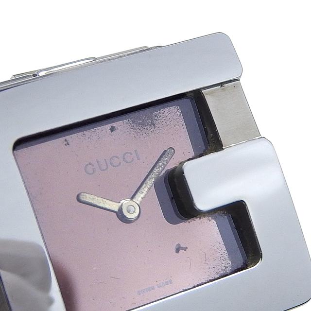 GUCCI グッチ G真四角 3600J SS 石英 アナログ書きあらわす 赤銅色文字記号盤 ウオッチ レディース