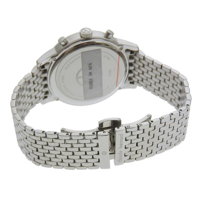 【claude bernard】クロードベルナール 010023M ステンレススチール シルバー クオーツ クロノグラフ メンズ ブラック文字盤 腕時計 claude bernard クロードベルナール 010023M SS シルバー クオーツ