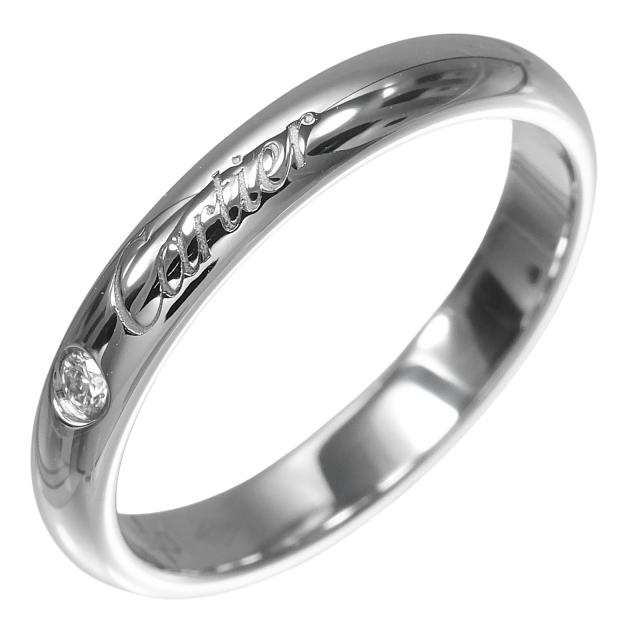 CARTIER カルティエ Cドゥ エングレーブド Pt950プラチナ 10号 リング・指輪 4g レディース