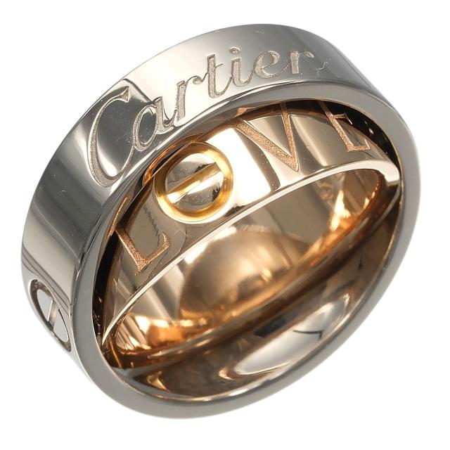 CARTIER カルティエ シークレットラブ K18ホワイトゴールド 8号 リング・指輪 9.8g