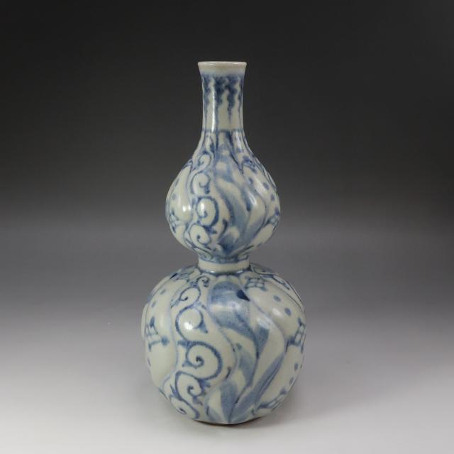kyoyaki 京焼 手塚充 造 瓢形花生 陶磁器 骨董品 _ 【中古】_1