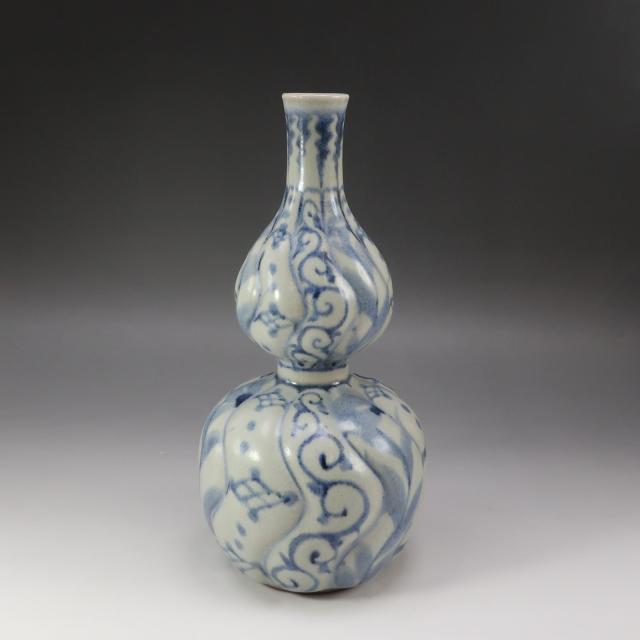 kyoyaki 京焼 手塚充 造 瓢形花生 陶磁器 骨董品 _ 【中古】_2