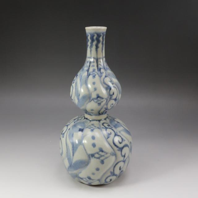 kyoyaki 京焼 手塚充 造 瓢形花生 陶磁器 骨董品 _ 【中古】_3