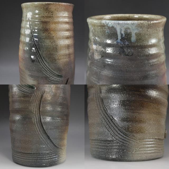 井村?生 造 伊賀花入 陶磁器 骨董品 _ 【中古】_8