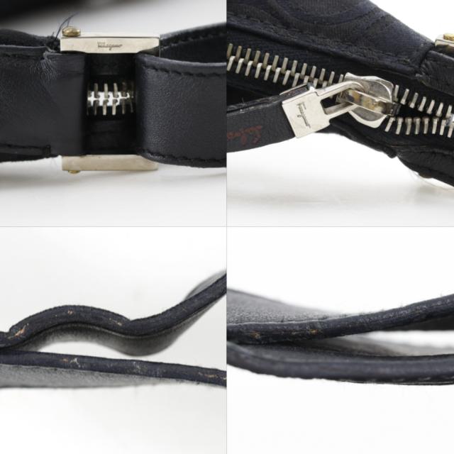 Salvatore Ferragamo サルヴァトーレフェラガモ ガンチーニ AU-21 0869 ナイロンキャンバス 黒_11
