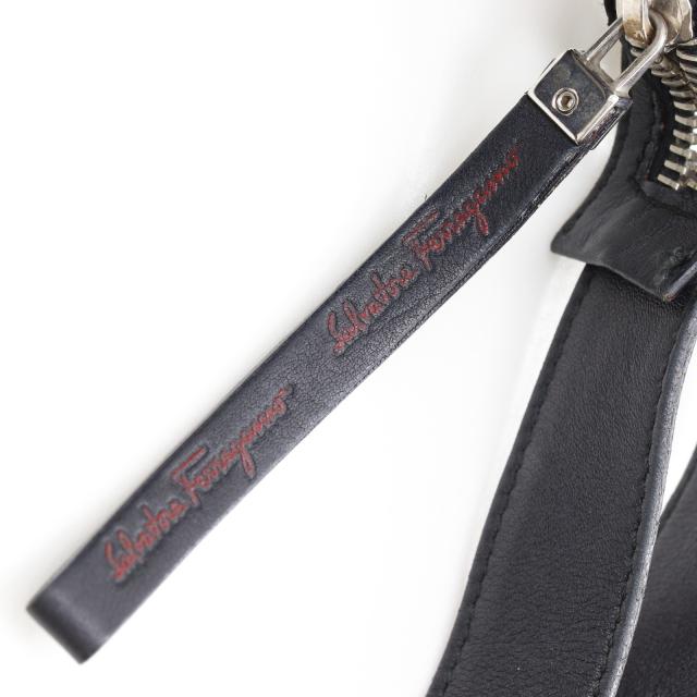 Salvatore Ferragamo サルヴァトーレフェラガモ ガンチーニ AU-21 0869 ナイロンキャンバス 黒_13