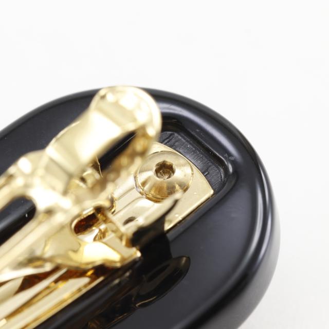 PRADA プラダ ロゴ ビジュー 1IF043 プラスチック NERO 黒 バレッタ レディース 【中古】_6