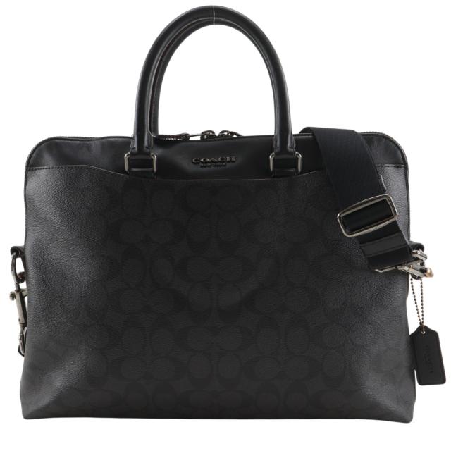 COACH コーチ ベケット ポートフォリオ ブリーフ シグネチャー シグネチャー F73970 PVC 黒