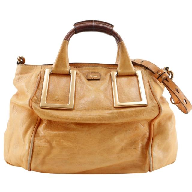 Chloe クロエ エテル 2WAYショルダー 3S645-7A733 レザー ベージュ ハンドバッグ レディース