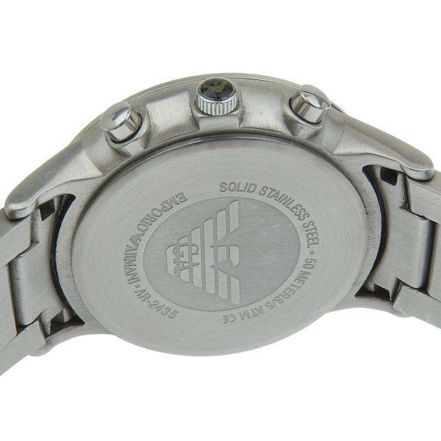 ARMANI エンポリオ・アルマーニ クロノグラフ AR-2435 SS シルバー クオーツ クロノグラフ_5
