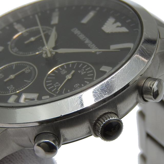 ARMANI エンポリオ・アルマーニ クロノグラフ AR-2435 SS シルバー クオーツ クロノグラフ_8