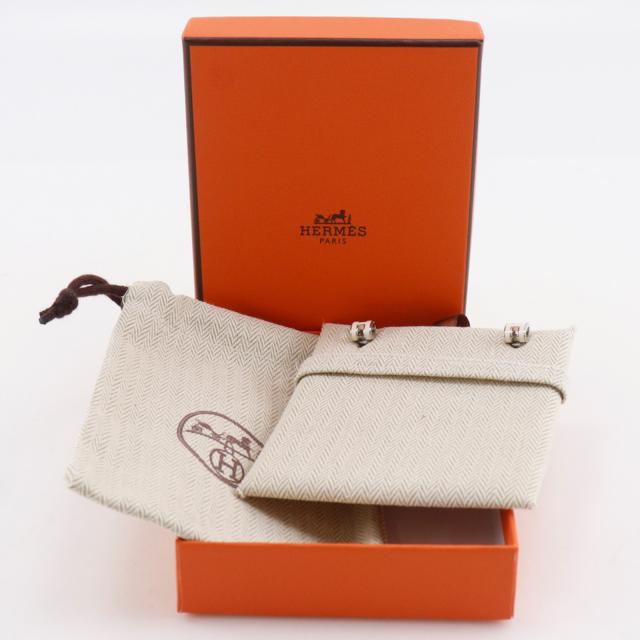 HERMES エルメス ポップアッシュ ミニ 金属製 白 ピアス 3.4g レディース 【中古】_11
