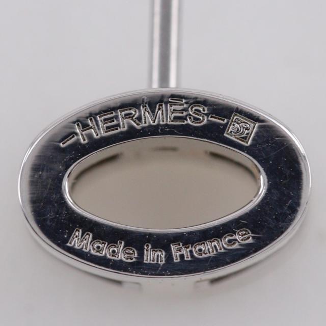 HERMES エルメス ポップアッシュ ミニ 金属製 白 ピアス 3.4g レディース 【中古】_10