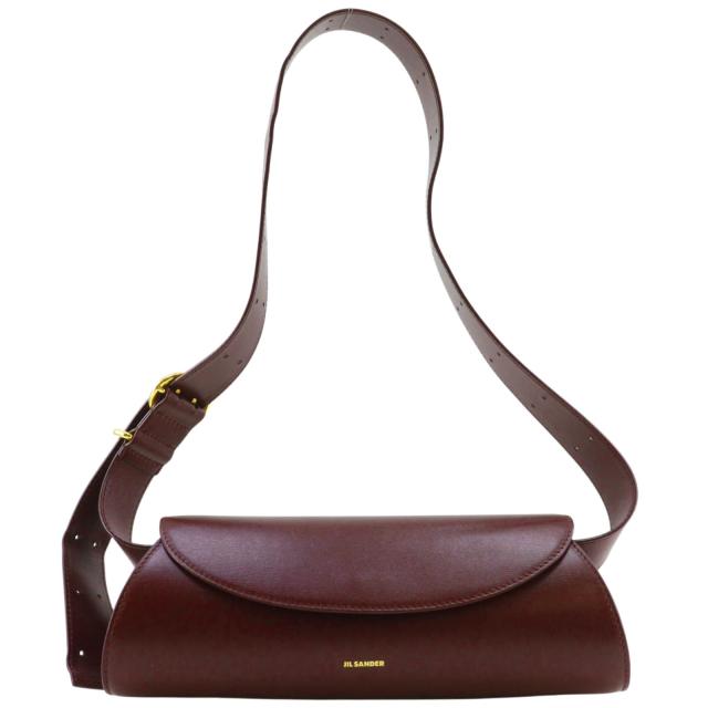 JIL SANDER ジルサンダー カンノーロ スモール 856662 69191N カーフ 茶 ショルダーバッグ