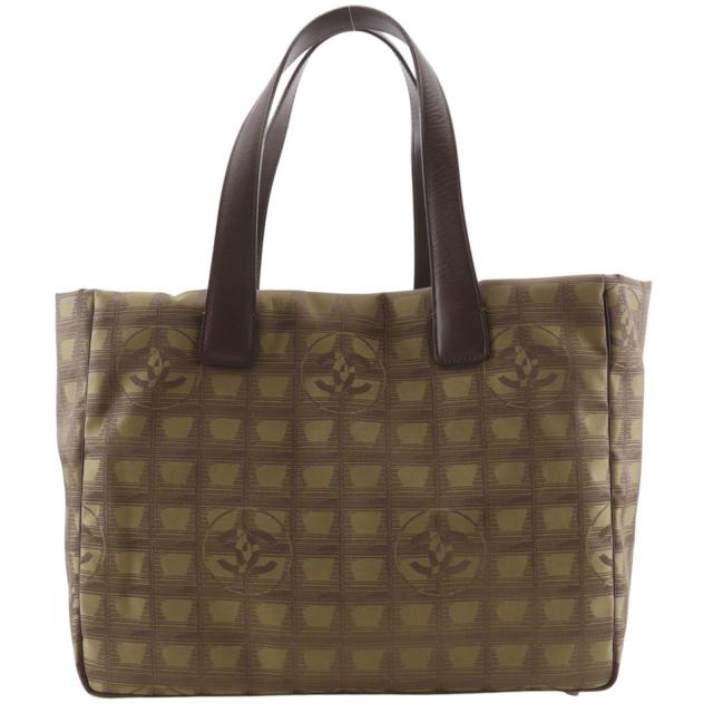 CHANEL シャネル トートMM ニュートラベルライン A15991 ナイロンキャンバス カーキ