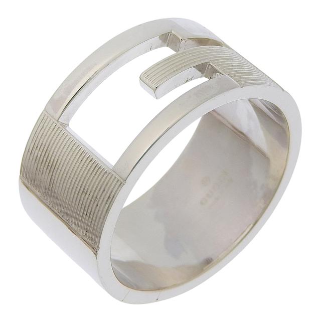 GUCCI グッチ ブランデッドG シルバー925 25.5号 リング・指輪 13.6g メンズ 【中古】