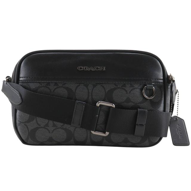 COACH コーチ グラハム シグネチャー C4149 PVC 黒 ボディバッグ ユニセックス 【中古】
