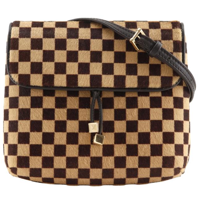 LOUIS VUITTON ルイ・ヴィトン ガゼル ダミエ・ソバージュ ダミエ・ソバージュ M92130 ハラコ 茶