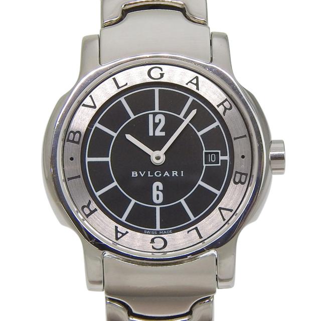 BVLGARI ブルガリ ソロテンポ ST29 SS クオーツ アナログ表示 黒文字盤 腕時計 レディース