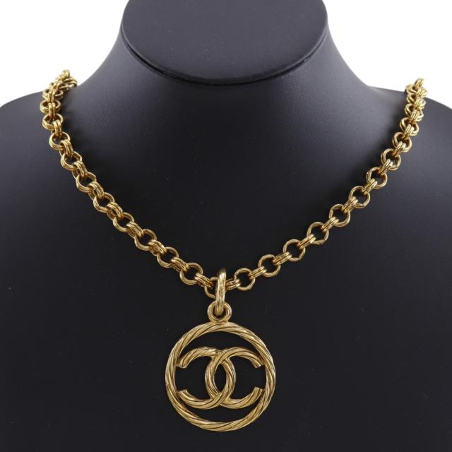 CHANEL シャネル ココマーク ヴィンテージ 金メッキ ネックレス 112g レディース 【中古】_1