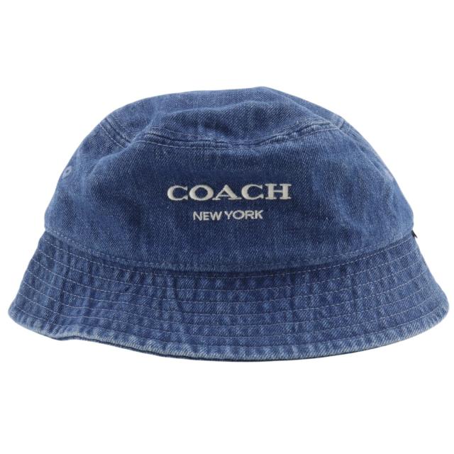 COACH コーチ職 井戸釣瓶かぶり笠 ロゴタイプ ジーンズ 青 かぶり笠 レディース 【中古】