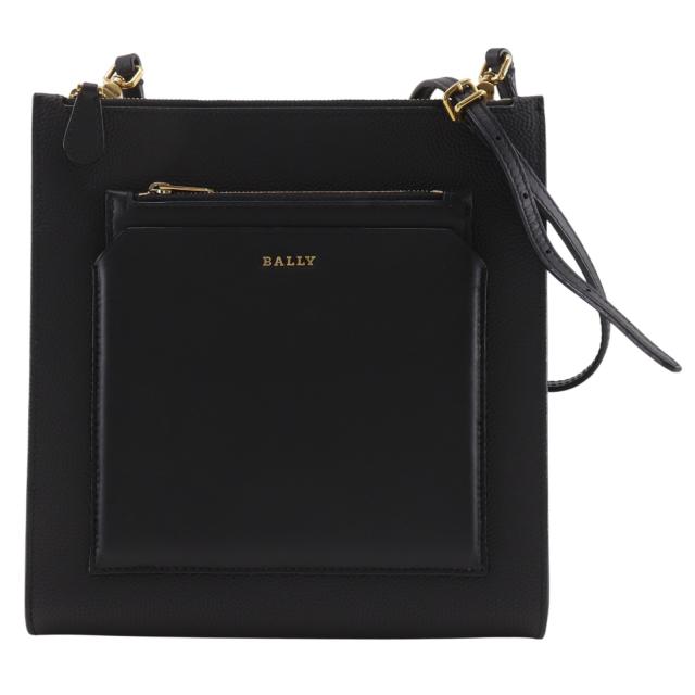 BALLY バリー レザー 黒 ショルダーバッグ レディース 【中古】