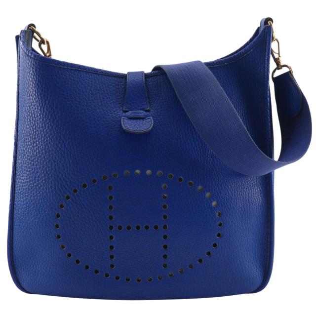 HERMES エルメス エヴリン1 GM エブリン アルデンヌ 青/ゴールド金具 ショルダーバッグ