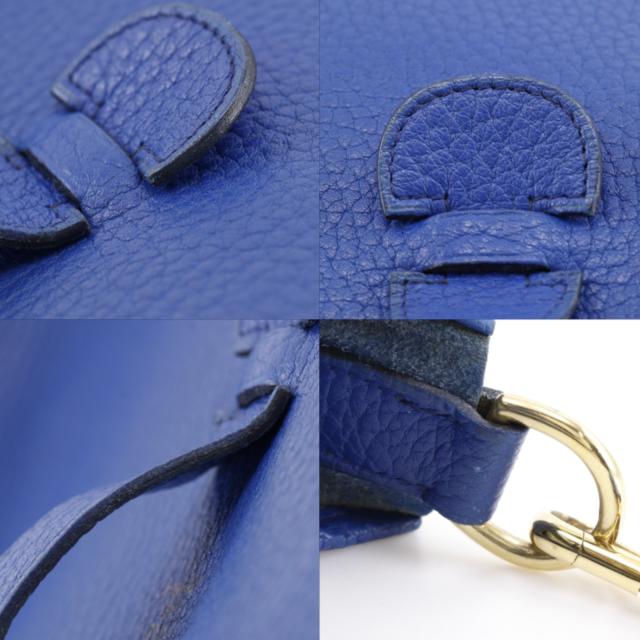 HERMES エルメス エヴリン1 GM エブリン アルデンヌ 青/ゴールド金具 ショルダーバッグ_12