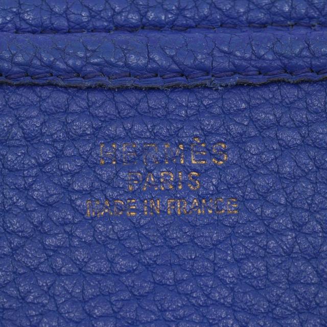 HERMES エルメス エヴリン1 GM エブリン アルデンヌ 青/ゴールド金具 ショルダーバッグ_16