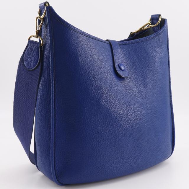 HERMES エルメス エヴリン1 GM エブリン アルデンヌ 青/ゴールド金具 ショルダーバッグ_2
