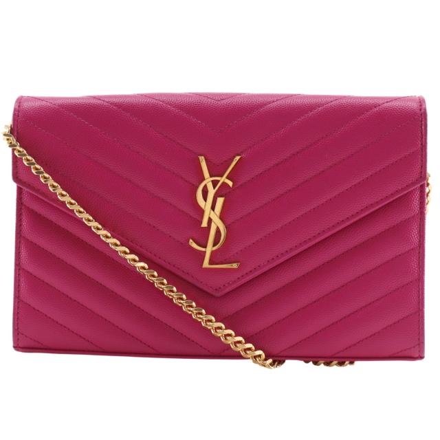 SAINT LAURENT サンローラン チェーンショルダー キルティング レザー