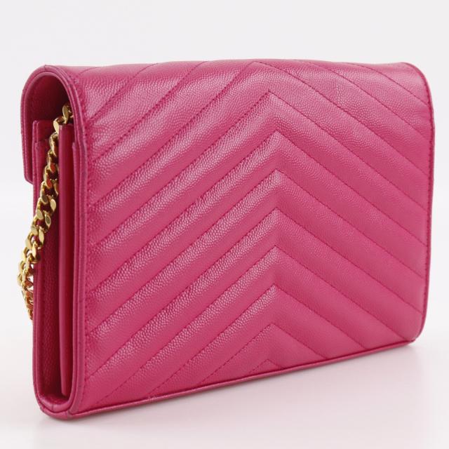 SAINT LAURENT サンローラン チェーンショルダー キルティング レザー