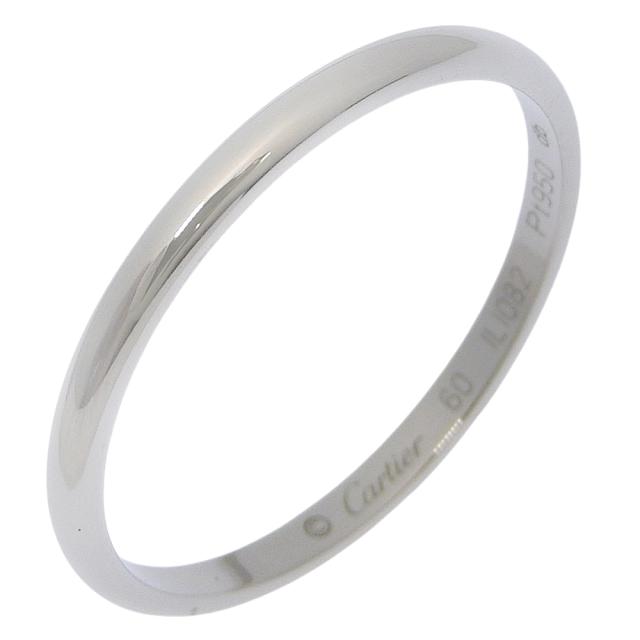 CARTIER カルティエ ウエディングリング Pt950プラチナ 19.5号 リング・指輪 2.7g