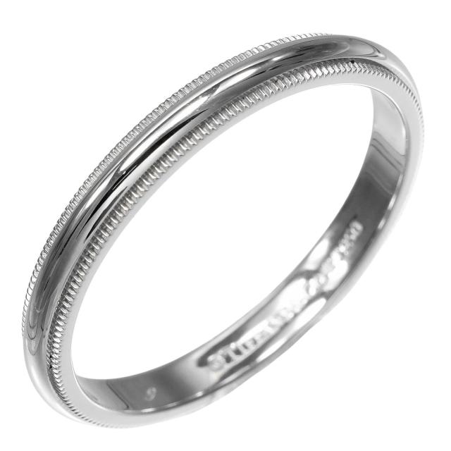 TIFFANY&Co. ティファニー トゥギャザー ミルグレイン Pt950プラチナ 24.5号 リング・指輪