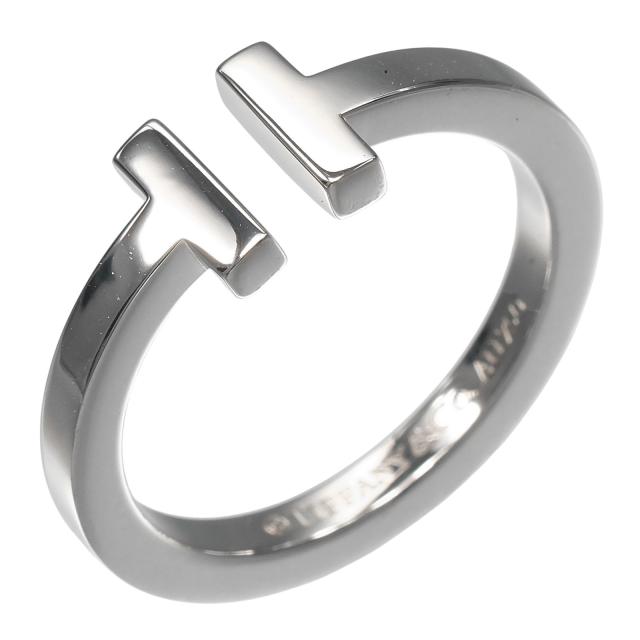 TIFFANY&Co. ティファニー Tスクエア K18ホワイトゴールド 18.5号 リング・指輪 7.35g 129,000円