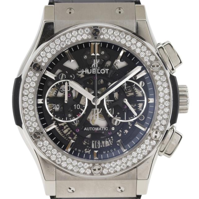 HUBLOT ウブロ クラシックフュージョン ダイヤベゼル 525.NX.0170.LR.1104 SS 黒 自動巻き