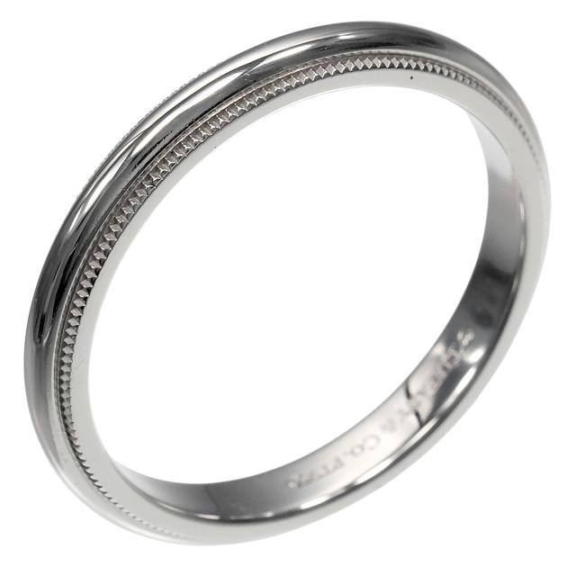 TIFFANY&Co. ティファニー トゥギャザー ミルグレイン Pt950プラチナ 16号 リング・指輪 5.37g
