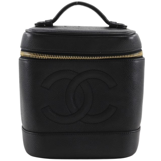 CHANEL シャネル ココマーク A01998 キャビアスキン 黒 バニティ レディース 【中古】 92,400円