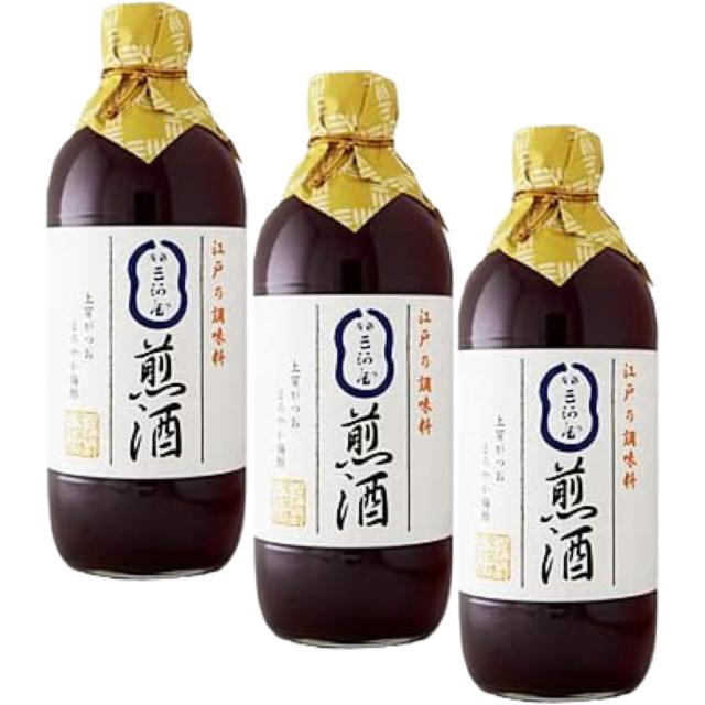 煎酒 いりざけ 600ml×3本セット 銀座三河屋 煎り酒 だし鰹 和風だし 保存料無添加 調味料 鍋料理 豆腐料理 卵かけご飯 送料無料