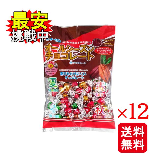 チーリン製菓 オールシーズンチョコ 300g 12袋セット チョコレート お菓子 おつまみ