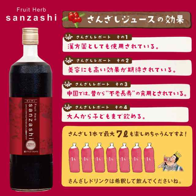 フルーツハーブ さんざし ドリンク 900ml 2本 セット 人気 健康飲料