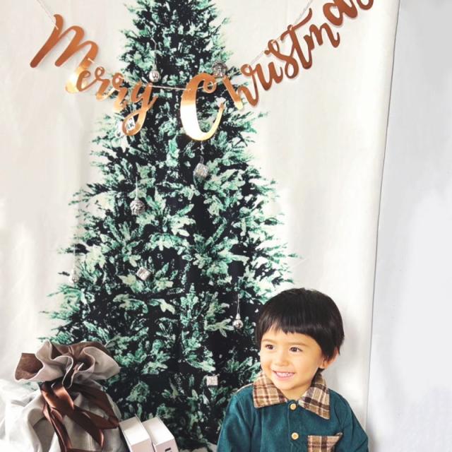 壁掛け クリスマスツリー タペストリー ガーランド付 クリスマス
