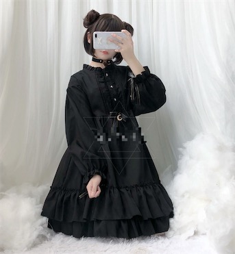 二枚送料無料 ゴスロリ ワンピース ロリータファッション 黒 ドレス ロリィタ 半袖 長袖 膝丈 Lolita コスプレ 魔女 ゆめかわいい 可愛いの通販はau Pay マーケット ル ココン