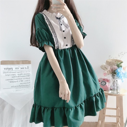 二枚送料無料 ワンピース レディース ロリータ 学園風 文化祭 長袖 半袖 膝丈 ゴスロリ ドレス 黒 服 ロリータファッション Lolita メイの通販はau Pay マーケット ル ココン