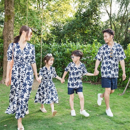 二枚送料無料 親子 アロハシャツ メンズ 親子コーデ ペアルック 親子 お揃い 親子 アロハ ワンピース リゾートワンピース 男性はアロハシの通販はau Pay マーケット ル ココン