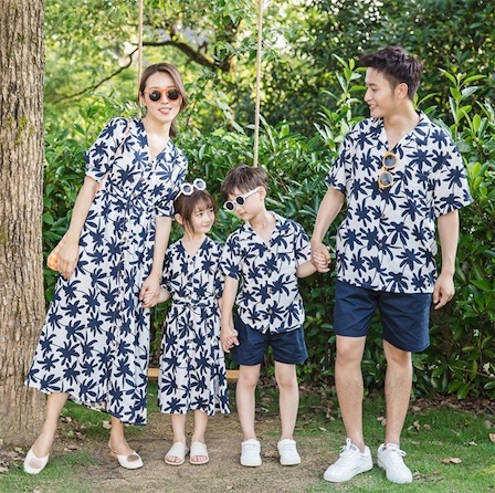 二枚送料無料 親子 アロハシャツ メンズ 親子コーデ ペアルック 親子 お揃い 親子 アロハ ワンピース リゾートワンピース 男性はアロハシの通販はau Pay マーケット ル ココン