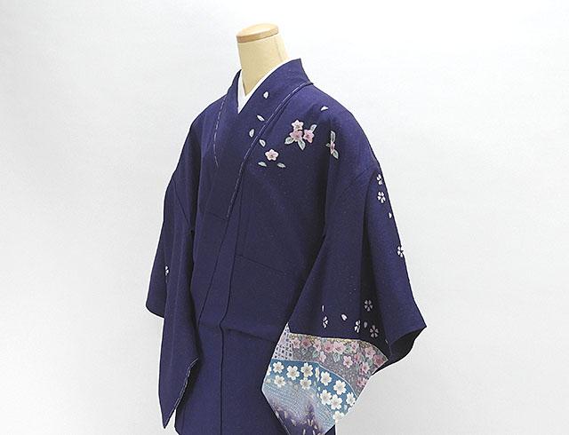 単衣 訪問着 新品仕立済 正絹 単衣 絞り桜桔梗模様 訪問着 新品 仕立て上がり 着物_2